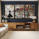 Butterfly Girl Wall Art – Vibrant Street Style Canvas Print,