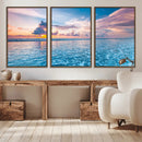 Ocean Sunset Canvas Wall Art Print – Tranquil Seascape