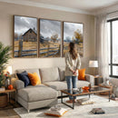 Rustic Autumn Farmhouse Wall Art Canvas Print – Serene