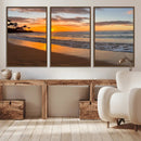 Sunset Wall Art Print - Stunning Beach Sunset Canvas Artwork