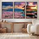 Mount Fuji Cherry Blossom Wall Art Canvas Print – Framed by MyGreatCanvas | Canvas Wall Art Prints | Photo Prints & Wall Decor