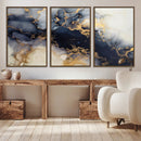 Black Marble Wall Art Canvas Print – Framed Abstract Gold by MyGreatCanvas | Canvas Wall Art Prints | Photo Prints & Wall Decor