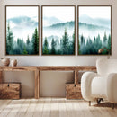 Pine Forest Wall Art Canvas Print – Misty Mountains Foggy by MyGreatCanvas | Canvas Wall Art Prints | Photo Prints & Wall Decor