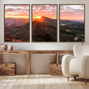 Mountain Sunrise Wall Art Canvas Print – Alpine Ridge