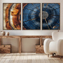 Framed Abstract Tree Ring Wall Art Print Natural Rustic Wood by MyGreatCanvas | Canvas Wall Art Prints | Photo Prints & Wall Decor