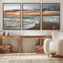 Ocean Sunset Wall Art Canvas Print – Framed Beach Waves
