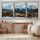 Grand Teton Park Wall Art Canvas Print – Framed Alpine Lake