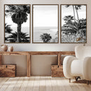 Palm Trees Wall Art Canvas Print – Framed Coastal Ocean
