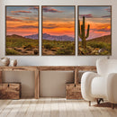 Saguaro Cactus Wall Art Canvas Print – Framed Arizona Sunset by MyGreatCanvas | Canvas Wall Art Prints | Photo Prints & Wall Decor