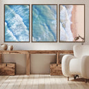 Aerial Ocean View Wall Art Canvas Print – Framed Soft Blue by MyGreatCanvas | Canvas Wall Art Prints | Photo Prints & Wall Decor