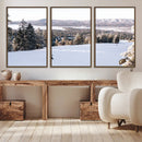 Snowy Mountain Wall Art Canvas Print – Framed Ski Slope