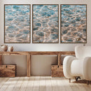 Clear Water Wall Art Canvas Print – Framed Sunlit Ocean