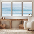 Ocean Wave Surfer Wall Art – Framed Minimal Seascape Canvas by MyGreatCanvas | Canvas Wall Art Prints | Photo Prints & Wall Decor