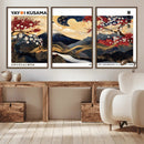 Modern Mount Fuji Wall Art Canvas Print – Framed Abstract