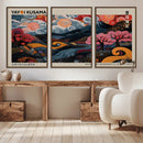 Modern Japanese Wall Art Canvas Print – Framed Contemporary