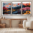 Modern Japanese Wall Art Canvas Print – Framed Abstract