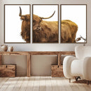 Highland Cow Wall Art Canvas Print – Framed Farmhouse Rustic by MyGreatCanvas | Canvas Wall Art Prints | Photo Prints & Wall Decor