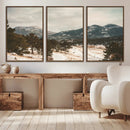 Mountain Landscape Wall Art Canvas Print – Framed Snowy
