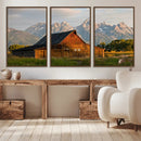 Rustic Barn Wall Art Canvas Print – Framed Grand Teton Park by MyGreatCanvas | Canvas Wall Art Prints | Photo Prints & Wall Decor