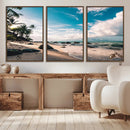 Tropical Beach Wall Art Canvas Print – Framed Ocean Waves
