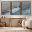 Ocean Waves Wall Art Canvas Print – Framed Coastal Serenity