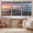 Golden Hour Wall Art Canvas Print – Framed Tranquil Waves