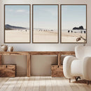 Minimalist Beach Wall Art Canvas Print – Framed Coastal