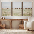 Bison Herd Wall Art Canvas Print – Framed Western Bison