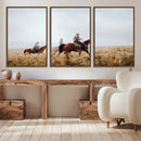 Western Cowboys Wall Art Canvas Print – Rustic Prairie