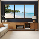 Palm Tree Coast Wall Art Canvas Print – Framed Island Getaway with Crystal Blue Water Scenic Artwork for Home, Office by MyGreatCanvas | Canvas Wall Art Prints | Photo Prints & Wall Decor