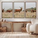 Rustic Deer Wall Art Canvas Print – Autumn Forest Woodland