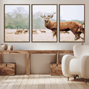 Rustic Deer Wall Art Canvas Print – Forest Woodland Stag