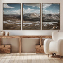Mountain Landscape Wall Art Canvas Print – Framed Snowy