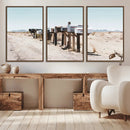 Desert Mailboxes Canvas Print – Framed Minimal Western