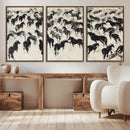 Wild Horse Stampede Wall Art Canvas Print – Monochrome by MyGreatCanvas | Canvas Wall Art Prints | Photo Prints & Wall Decor