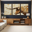 Rustic Longhorn Bull Wall Art Canvas Print – Vintage Western by MyGreatCanvas | Canvas Wall Art Prints | Photo Prints & Wall Decor