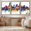 Atlanta Skyline Wall Art Canvas Print – Framed Colorful