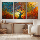 Yggdrasil Tree of Life Mosaic Stained Glass Wall Art, Tree