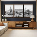 Black White Arizona Desert Canvas Wall Art Cactus Farmhouse by MyGreatCanvas | Canvas Wall Art Prints | Photo Prints & Wall Decor