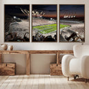 Epic Night Football Stadium Wall Art Canvas Print, Fireworks by MyGreatCanvas | Canvas Wall Art Prints | Photo Prints & Wall Decor