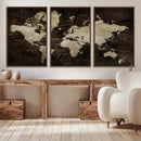 Vibrant Watercolor World Map Wall Art – Stunning Multicolor by MyGreatCanvas | Canvas Wall Art Prints | Photo Prints & Wall Decor