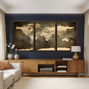 Large Framed Vintage World Map Wall Art Print for Home Wall by MyGreatCanvas | Canvas Wall Art Prints | Photo Prints & Wall Decor