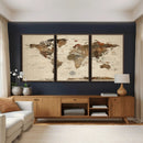 Vintage World Map Wall Art Canvas Print for Living Room, by MyGreatCanvas | Canvas Wall Art Prints | Photo Prints & Wall Decor