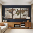 World Map Canvas Print – Framed Detailed Map of the World by MyGreatCanvas | Canvas Wall Art Prints | Photo Prints & Wall Decor