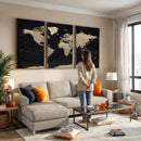 World Map Wall Art Print – Detailed Map of the World Wall
