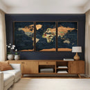 Vintage World Map Canvas Wall Art – Detailed Map with by MyGreatCanvas | Canvas Wall Art Prints | Photo Prints & Wall Decor