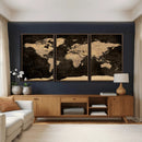 World Map Canvas Print – Detailed Map of the World Wall Art
