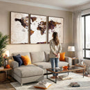 Blue Watercolor World Map Canvas Print – Framed Modern Wall