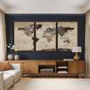 Neutral Watercolor World Map Canvas Wall Art – Framed Earth by MyGreatCanvas | Canvas Wall Art Prints | Photo Prints & Wall Decor