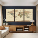 Extra Large World Map Canvas Print – Detailed Map of the by MyGreatCanvas | Canvas Wall Art Prints | Photo Prints & Wall Decor